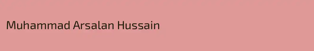Muhammad Arsalan Hussain